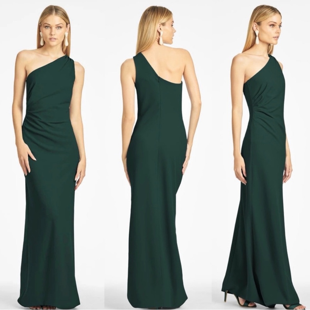 Elegant One-Shoulder Green Dress
